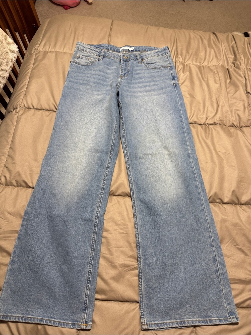 Wide-Leg Light Blue Women's Jeans - Casual Flare Style SONG. Maxine NWT